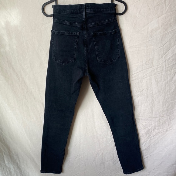 Agolde High Waist Slim Black Denim Sophie - Picture 4 of 6